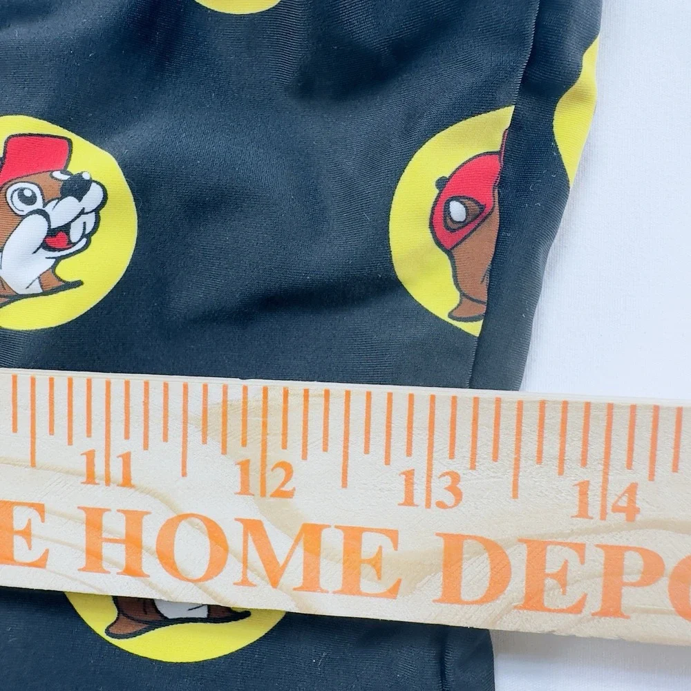 Buc-ee's Women's Small Black Logo Print One Piece Swimsuit‎ Bathing Suit Bucees